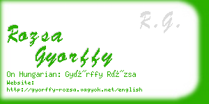 rozsa gyorffy business card